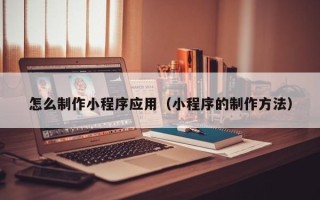 林芝怎么制作小程序应用（小程序的制作方法）
